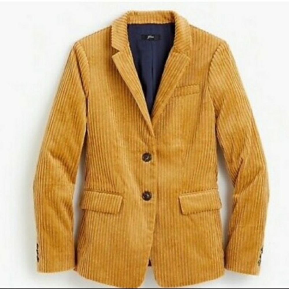 J. Crew Camel Tan corduroy blazer jacket 8